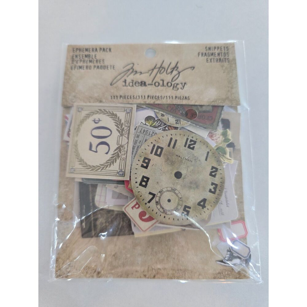Tim Holtz Idea-ology Ephemera Pack Snippets TH93564 111 Pieces NEW